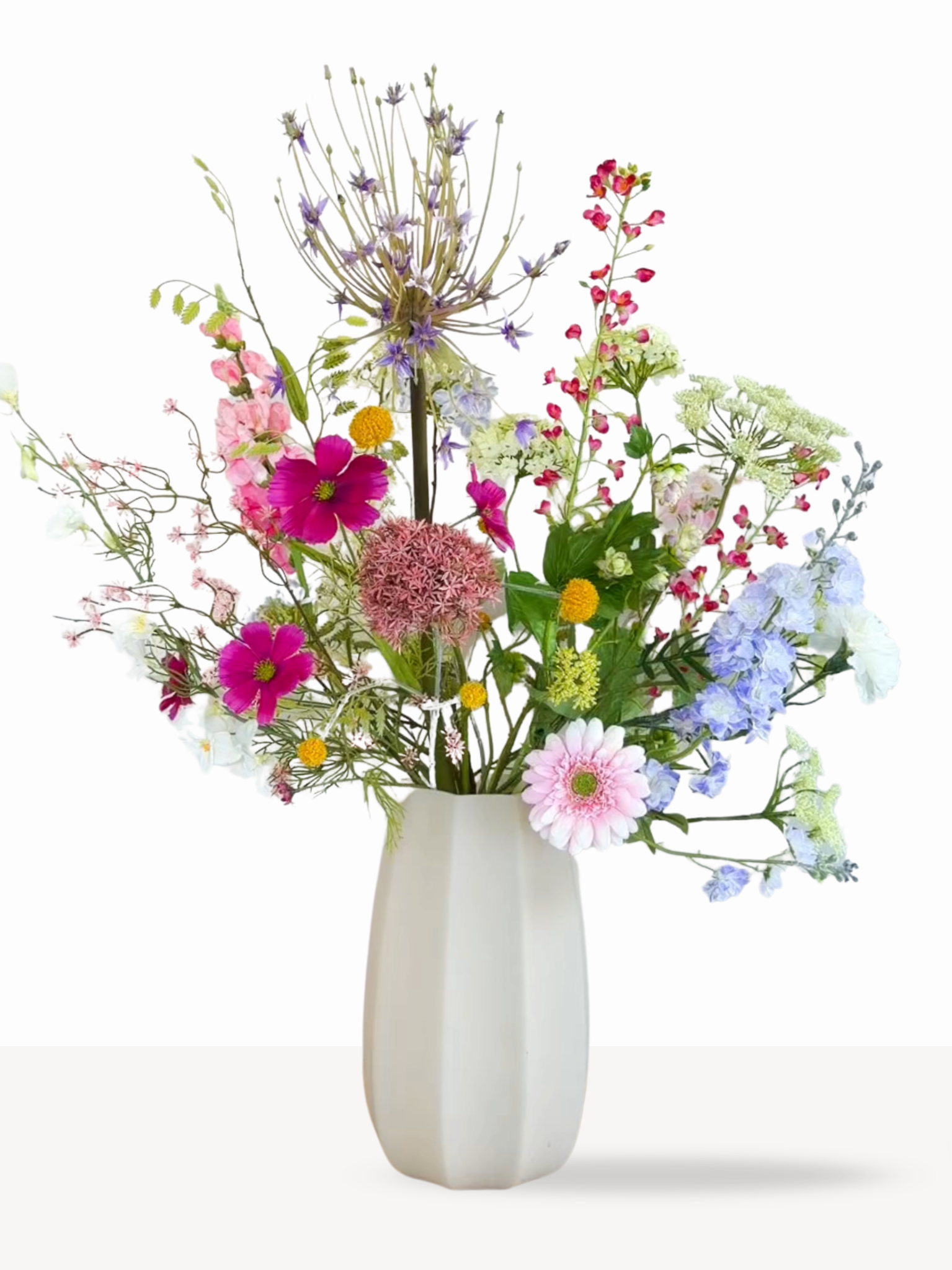 Zijden veld boeket Jolie met vrolijke voorjaarskleuren - Blossig