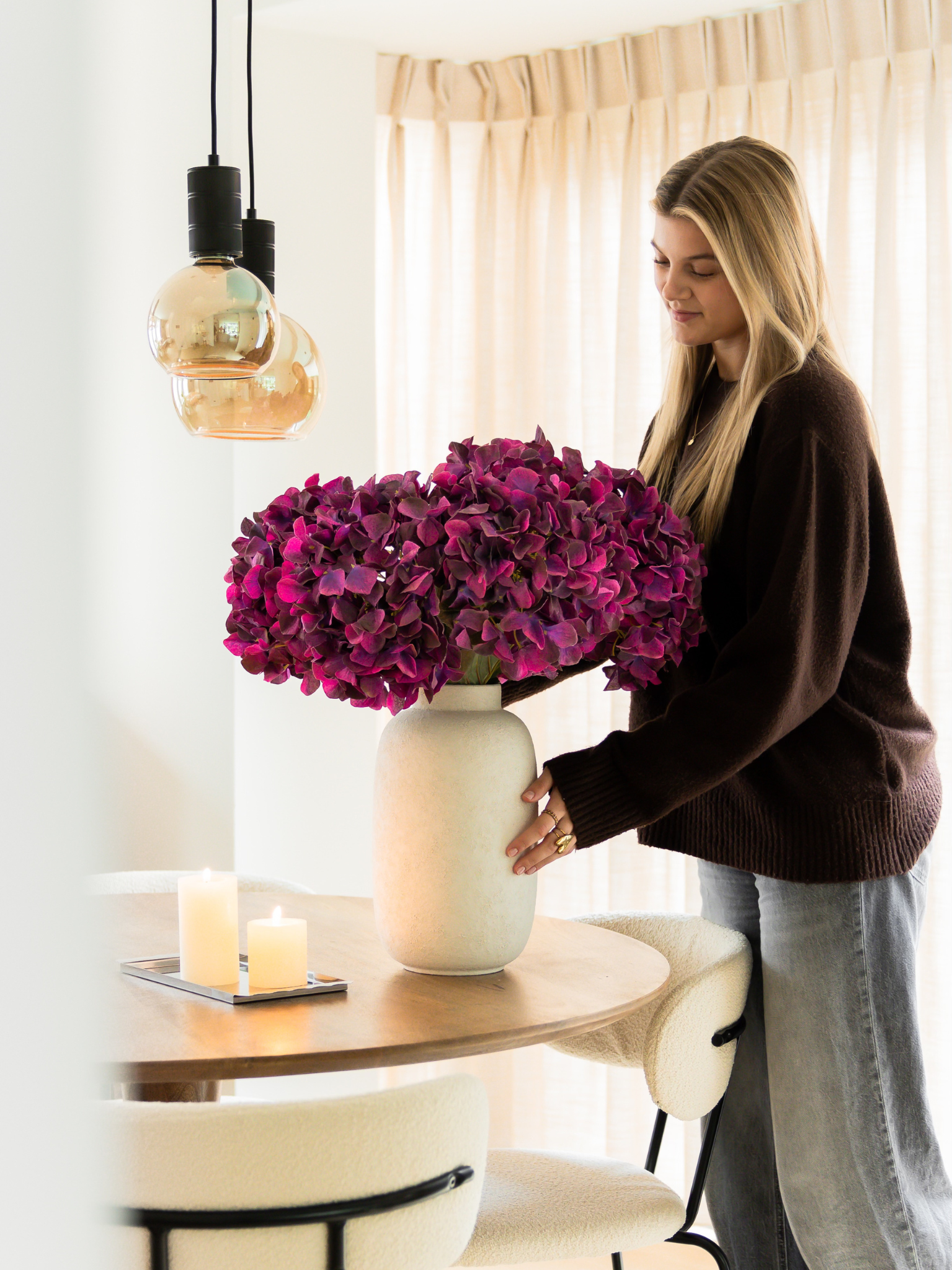 Hortensia burgundy
