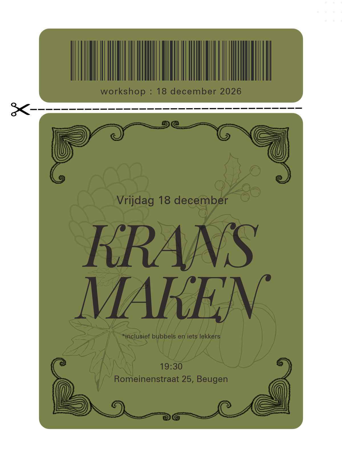 Workshop krans maken 18 december