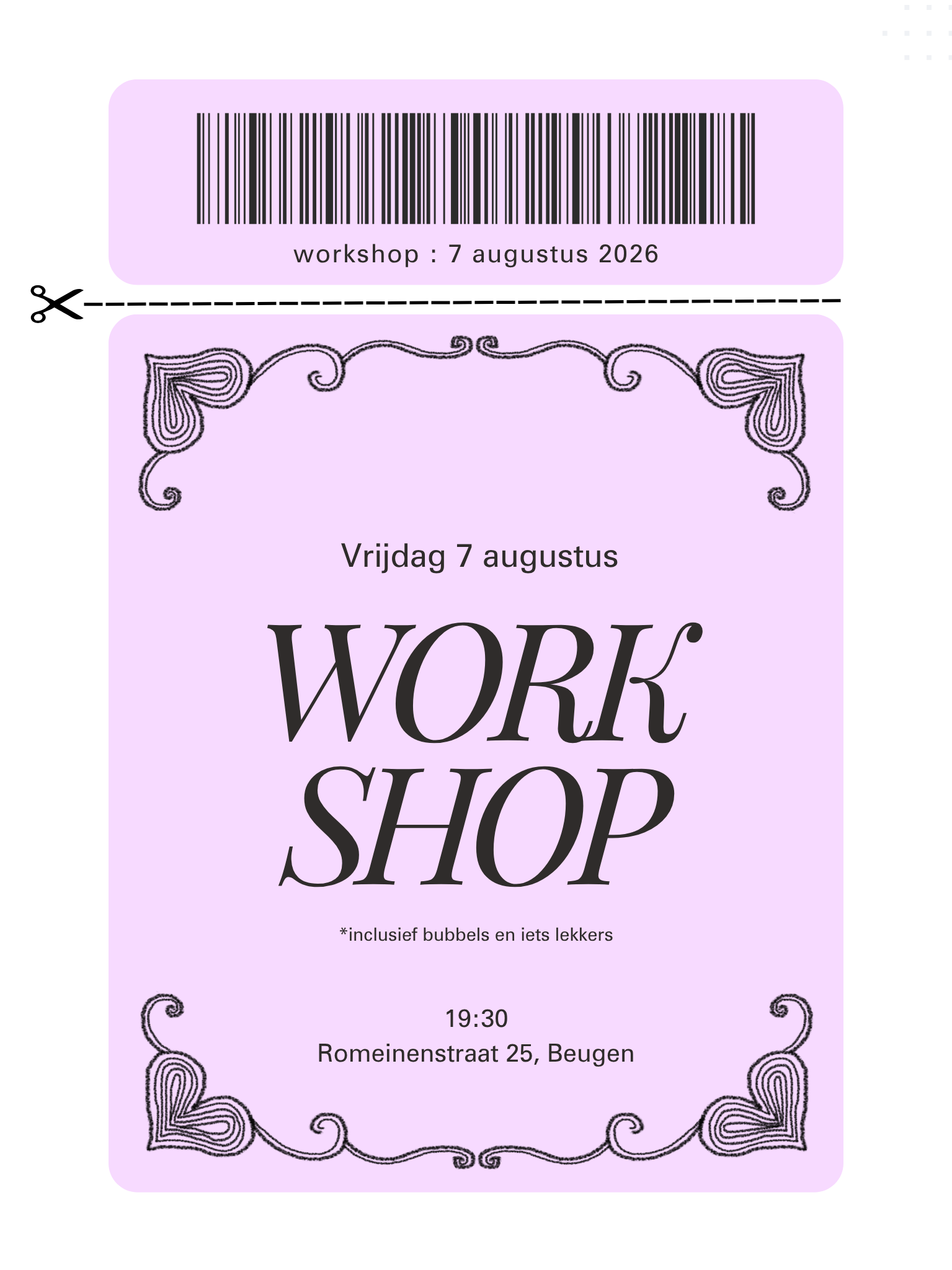 Workshop 7 augustus