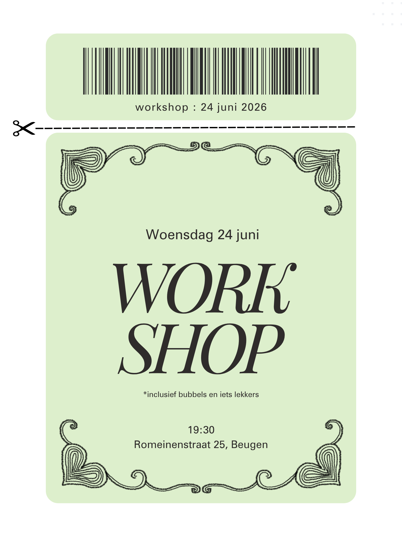 Lente workshop 24 juni