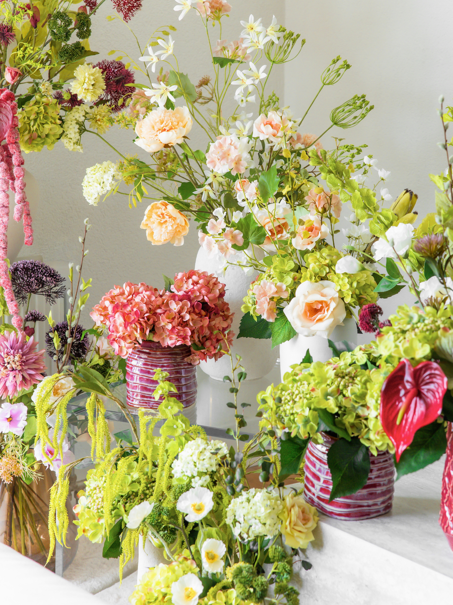 Zijden bloemen boeketten van Blossig