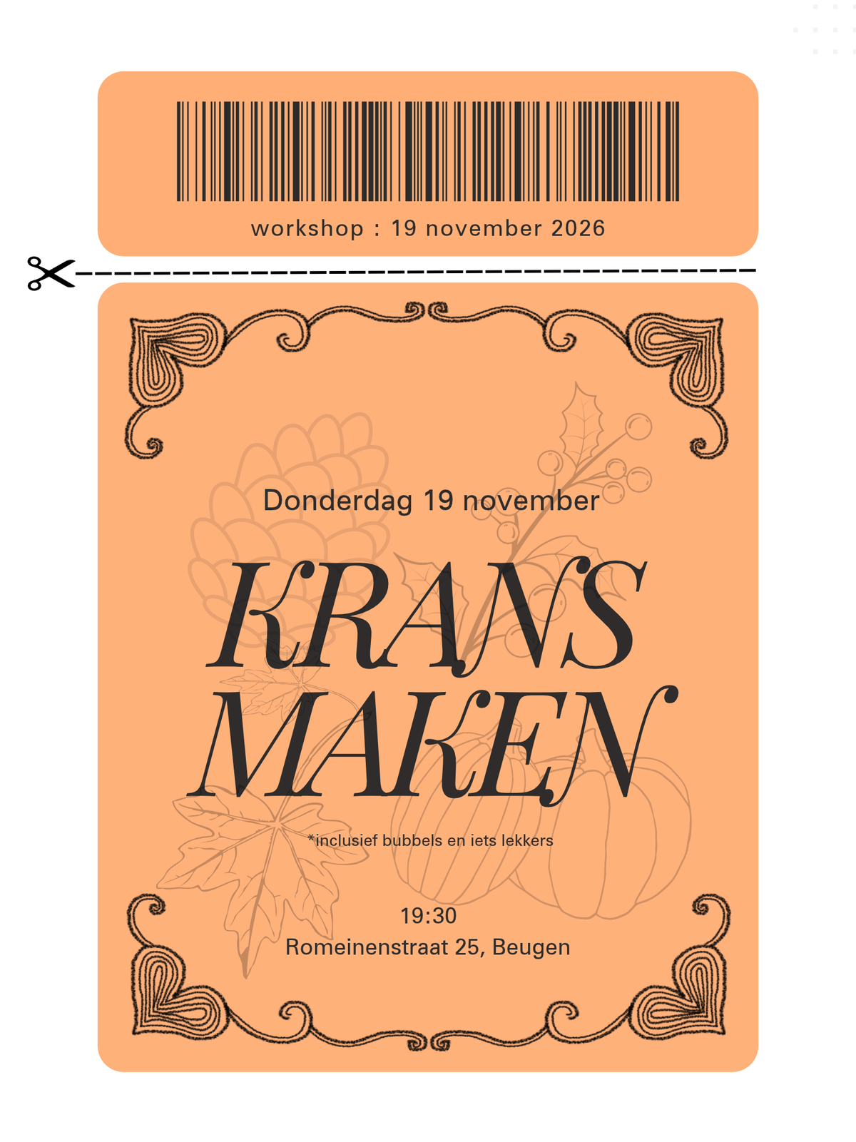 Workshop krans maken 19 november