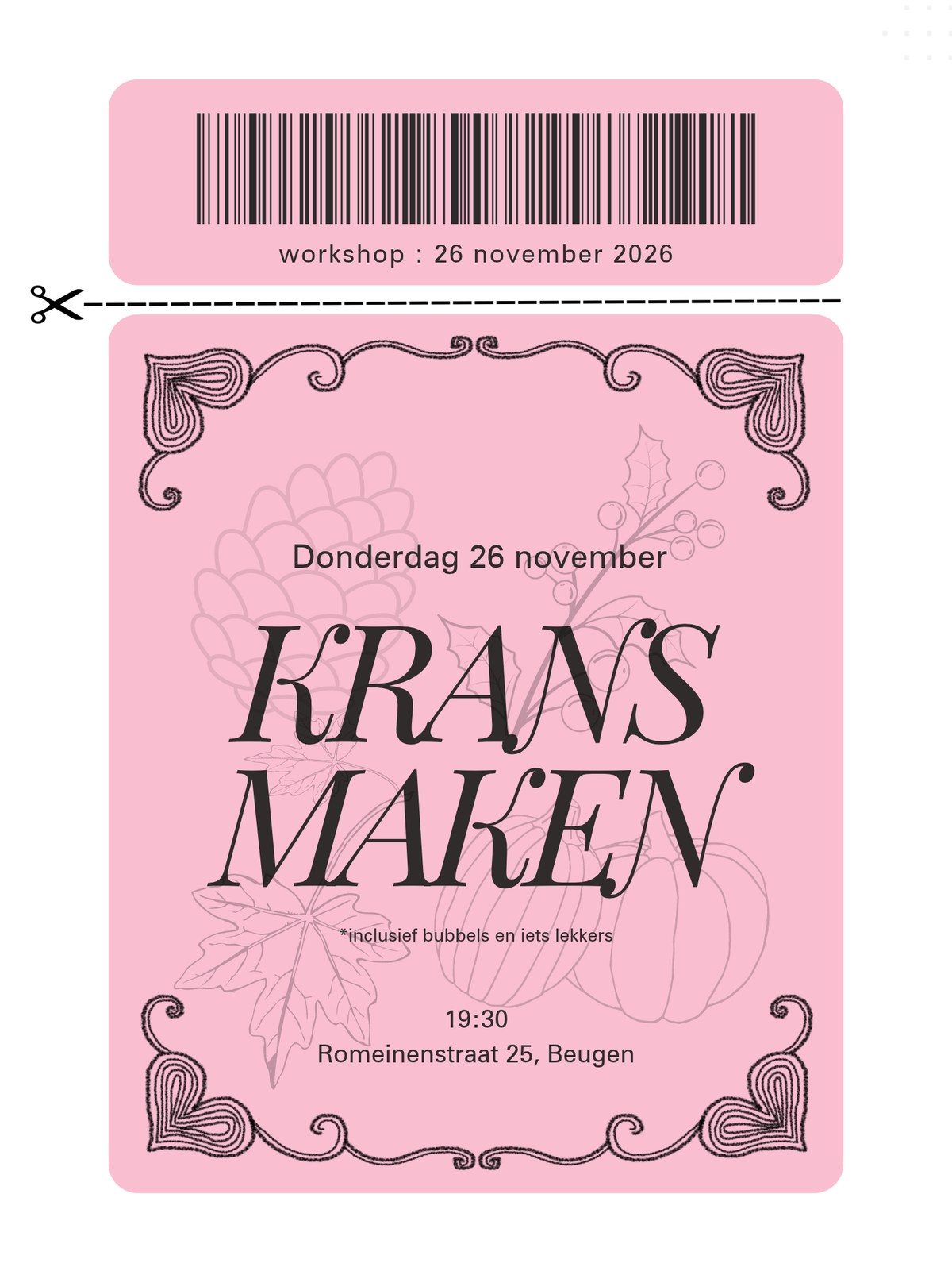 Workshop krans maken 26 november